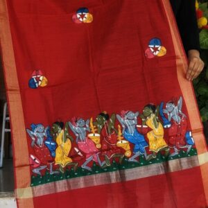 handpainted folk art dupatta