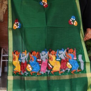 handpainted dupatta tribal art