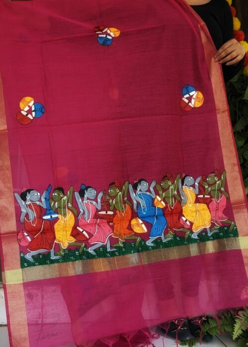 handpainted folkart dupatta