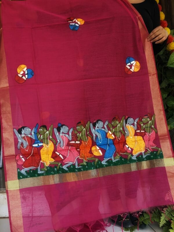 handpainted folkart dupatta