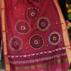 handpainted saura art dupatta