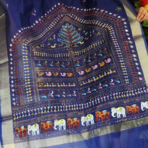 saura art on dupattas handpainted