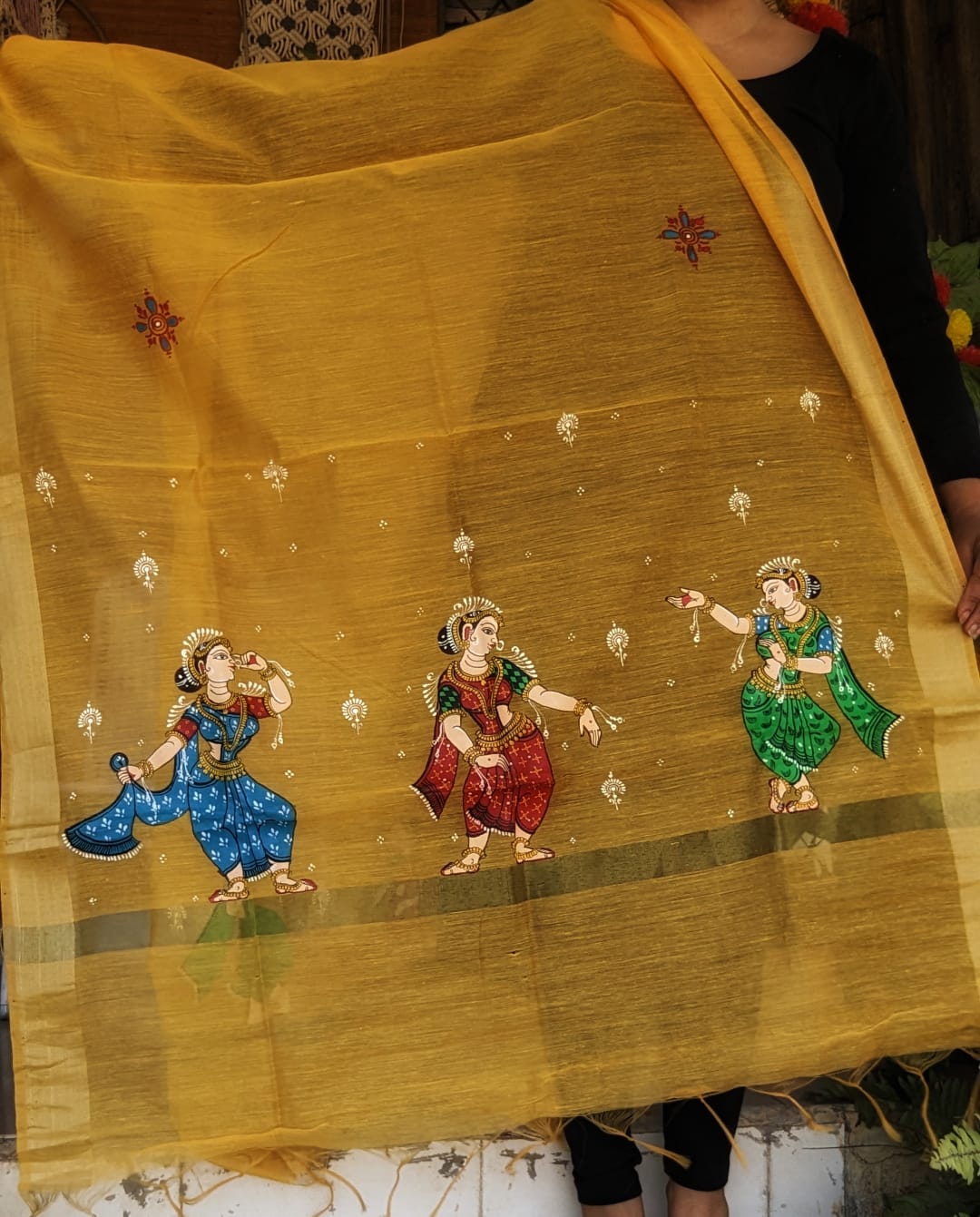 handpainted pattachitra dupatta