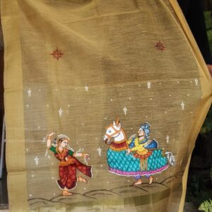 handpainted dupattas on chanderi