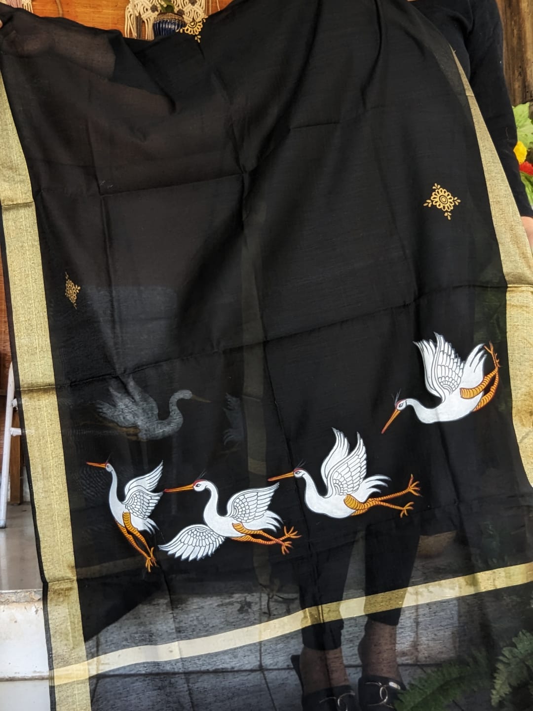 handpainted dupatta festive wear brand