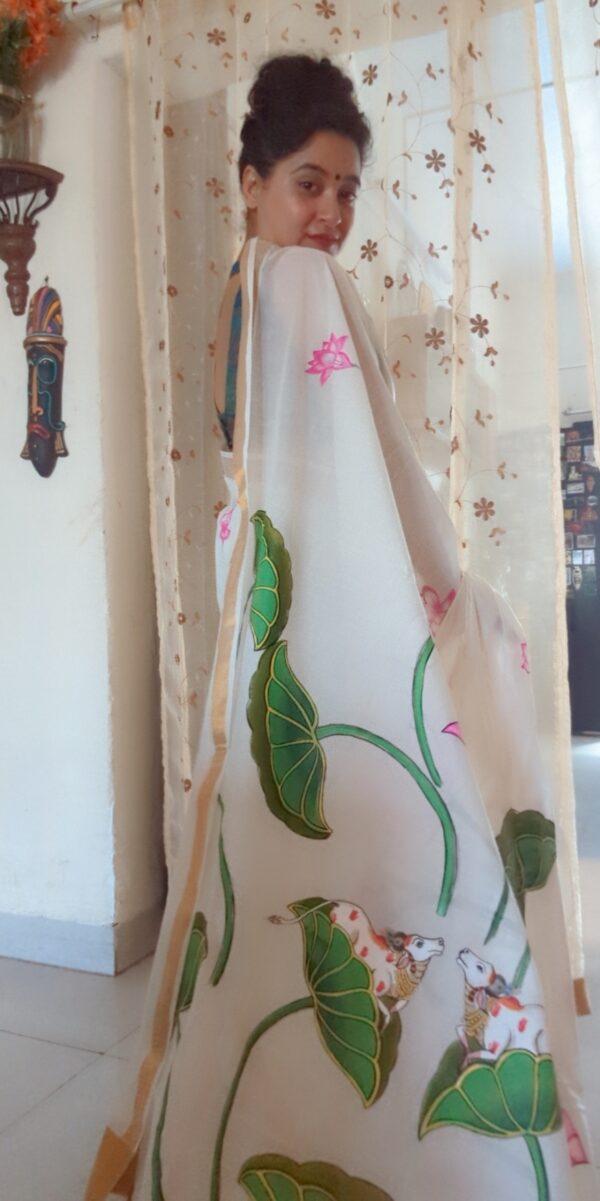 handpainted kerala cotton saree - littlethingsbypreeya