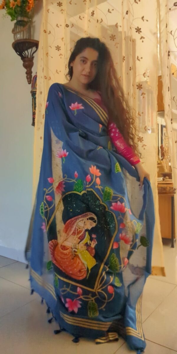 handpainted saree - little things by preeya