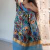 handpainted saree, pattachitra, fish motif, bengal handloom, pure cotton, littlethings by preeya, wedding sarees