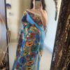 handpainted saree, pattachitra, fish motif, bengal handloom, pure cotton, littlethings by preeya, wedding sarees