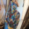 handpainted saree, pattachitra, fish motif, bengal handloom, pure cotton, littlethings by preeya, wedding sarees