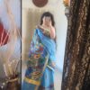 handpainted saree, pattachitra, fish motif, bengal handloom, pure cotton, littlethings by preeya, wedding sarees